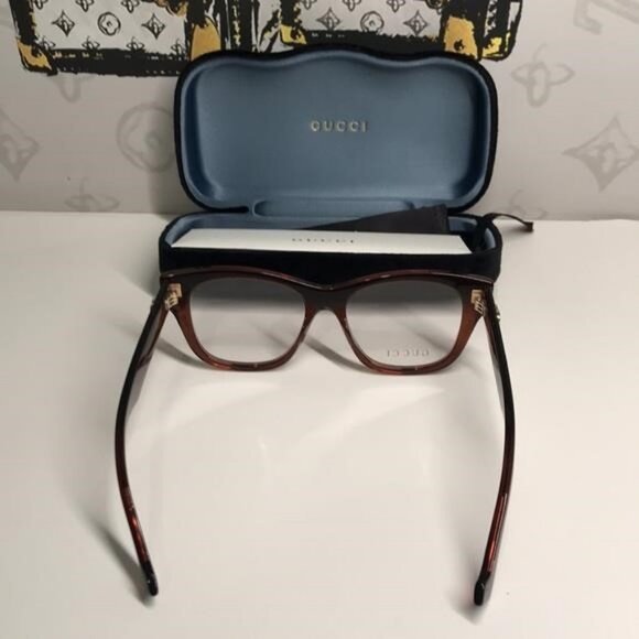 New Authentic Gucci Tortoise Shell Women's Glasses GG0992o 003 - Picture 11 of 14